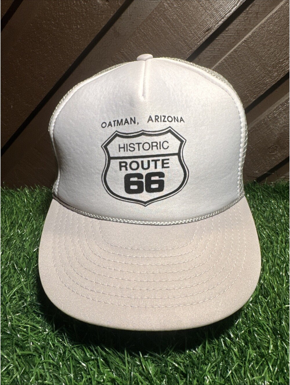 Vintage 80s Oatman Arizona Historic Route 66 Foam Trucker Hat Lace Cap